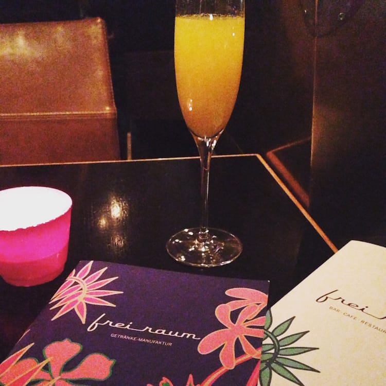 Bellini im Restaurant Freiraum auf der Mariahilferstraße