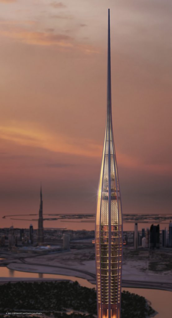 The Tower at Dubai Creek Harbour mit Burj Khalifa im Hintergrund
