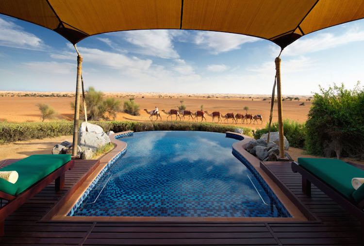 Private Pool in der Beduinen Suite samt Traumausblick (c) Al Maha, a Luxury Collection Desert Resort & Spa, Dubai 
